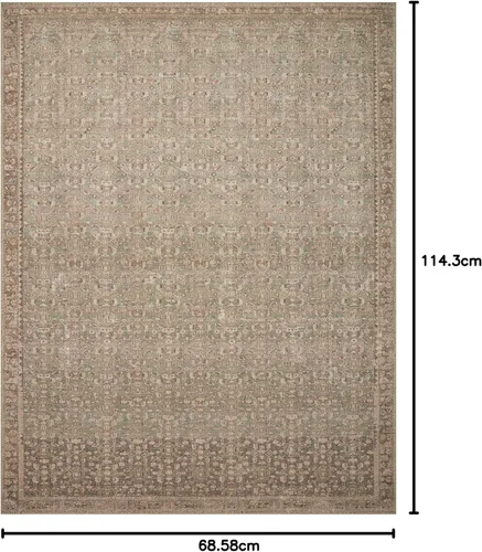 Vista 79 de Loloi Angela Rose Aubrey Collection AUB-02 - Alfombra decorativa de 2 pies 3 pulgadas x 3 pies 9 pulgadas, altura de pelo 0,19 pulgadas, diseño
