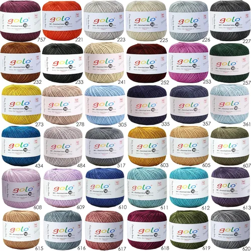 Vista 3 de Golo - 3 bolas de hilo de ganchillo tamaño 10, hilo de crochet para tejer a mano 102