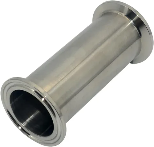Vista 2 de Tubería redonda inconsútil del acero inoxidable 316, tubo OD 1.5 ", longitud de 4"/102MM, carrete sanitario del trío del trébol de 1.5