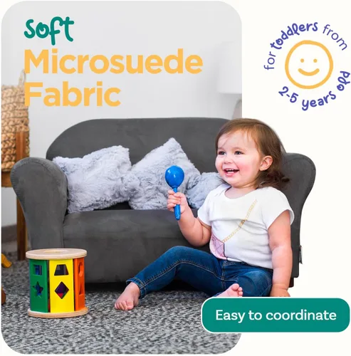 Vista 4 de Keet - Sofá infantil de peluche con almohadas decorativas
