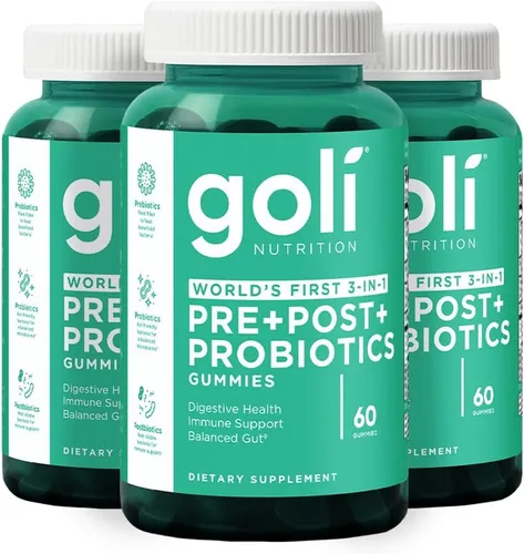 Vista 11 de Goli Pre Pro - Gomitas postbióticas - La primera fórmula 3 en 1 del mundo con probióticos DE111, prebióticos XOS, postbióticos MCC1849, veganas, sin
