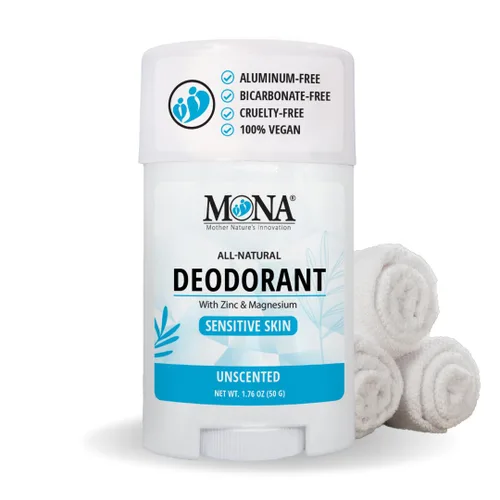 Vista 13 de MONA BRANDS - Desodorante natural para mujeres y hombres, para pieles sensibles, sin aluminio ni bicarbonato de sodio