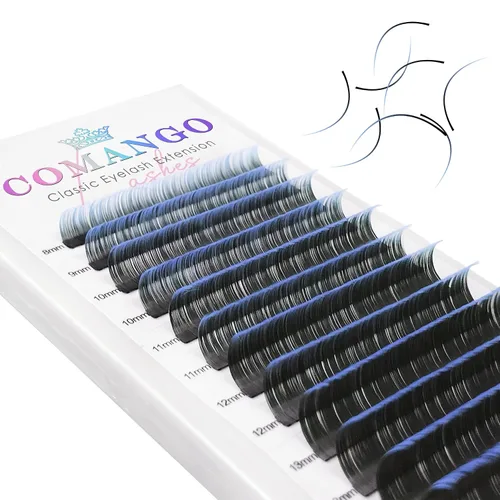 Vista 39 de CoMango Easy Fan - Extensiones de pestañas rizadas C/D de 0.05/0.003 in, pestañas de volumen que florecen automáticamente, color negro mate 2D-20D