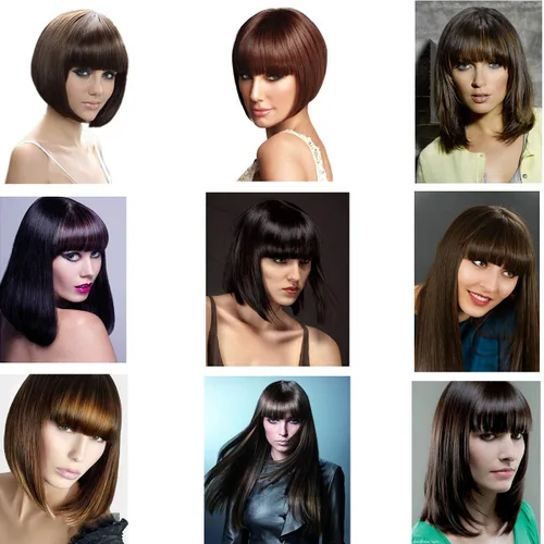 Vista 3 de 2 extensiones de cabello con clip de 8 pulgadas de grosor, extensión de cabello con flecos, con sienes, una pieza de clip en el flequillo frontal