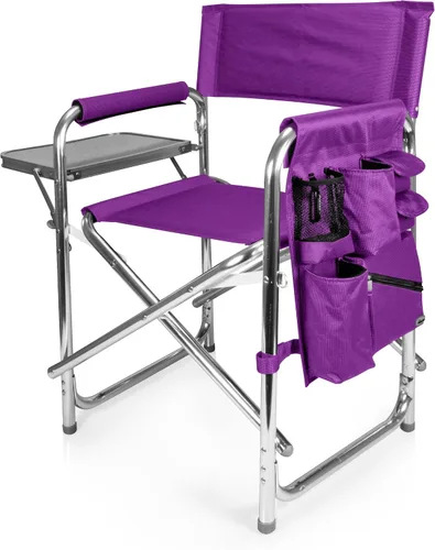 Vista 6 de Silla de director deportiva impresa personalizada con mesa auxiliar y bolsillo