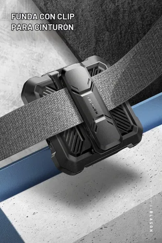 Vista 6 de i-Blason Armorbox Series - Funda para Samsung Galaxy Z Flip 4 5G (2022), funda resistente de cuerpo completo con reducción de impactos/parachoques