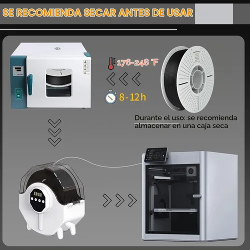 Vista 9 de TINMORRY PA6-CF - Filamento de nailon de fibra de bajo carbono de 0.07 in Pa6-cf-negro