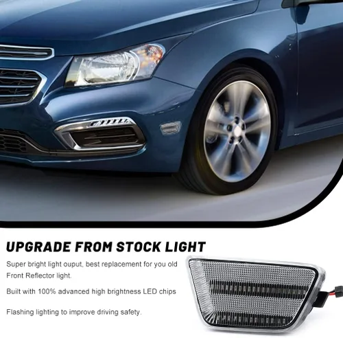 Vista 6 de Conjuntos de luces de posición lateral LED para Cruze 2011 2012 2013 2014 2015 2016 Chevy Cruze Diesel Eco L LS LT LTZ, luces de posición lateral
