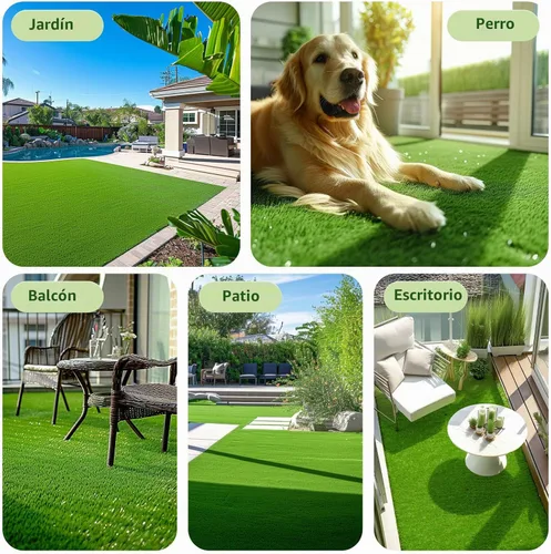 Vista 8 de LOOBANI Rollo de césped artificial sintético, césped artificial para baño de perro con agujeros de drenaje, alfombra de césped artificial