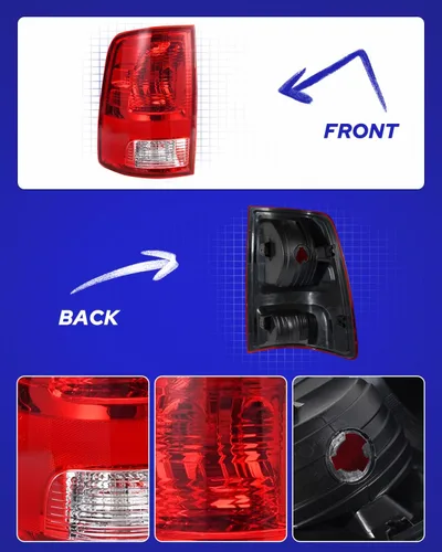 Vista 8 de AUTOONE Conjunto de luces traseras Dodge RAM 2026, montaje de lámpara trasera para Dodge RAM Pickup Rear Factory OEM del lado del conductor