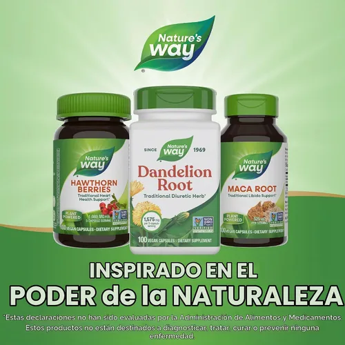 Vista 8 de Nature 's Way - Raíz de diente de león, de 525 mg. 100 cápsulas, 12300, 100, 1, 1