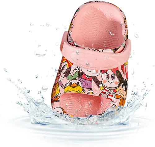 Vista 3 de Sandalias de bebé para niños pequeños con animales de dibujos animados, bonitas pantuflas antideslizantes para niños y niñas, talla 10