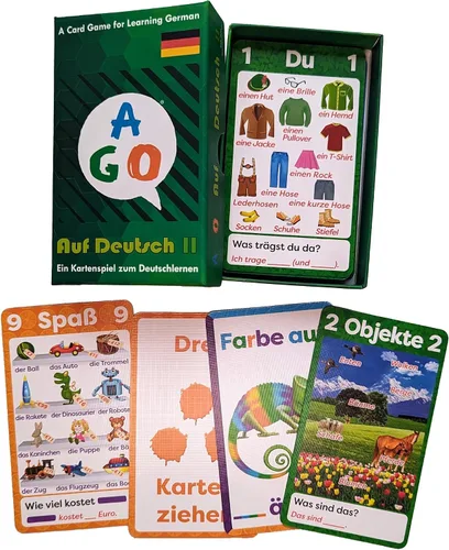 Vista 7 de AGO Auf Deutsch - Juego de cartas para principiantes que aprenden alemán! ¡Practica la conversación en alemán mientras juegas un divertido juego