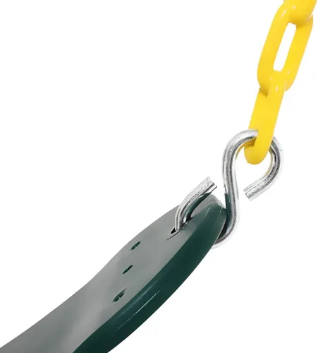 Vista 3 de Juego de asientos de columpio REEHUT; resistente con cadena de 66 pulgadas recubierta de plástico; juego de accesorios de reemplazo de asiento
