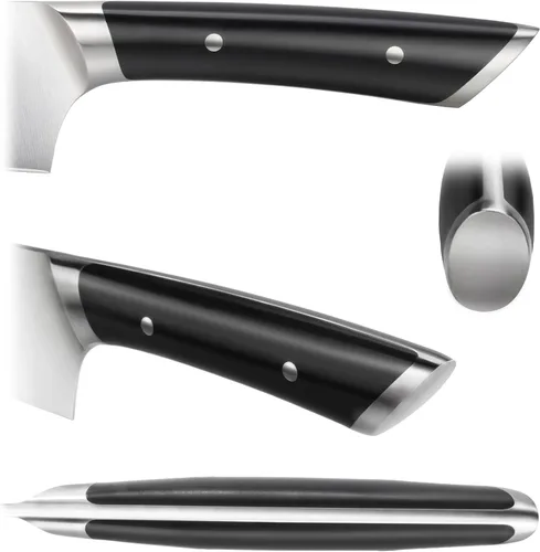 Vista 4 de Cangshan HELENA Series - Cuchillo de pelar forjado de acero alemán de 3.5 pulgadas con funda (negro)