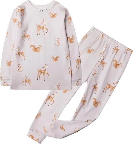 Vista 15 de Owlivia Conjunto de pijama para niños pequeños de 12 meses a 8 años Conejo A-gris