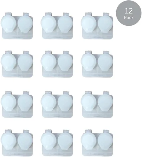 Vista 2 de Deep Well Flip-top Clear Estuches de lentes de contacto (12)