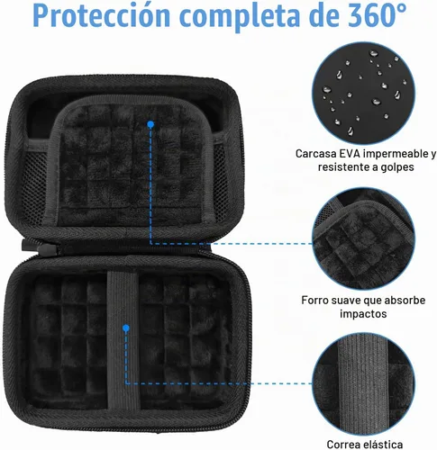 Vista 3 de Estuche para disco duro, estuche de almacenamiento protector portátil