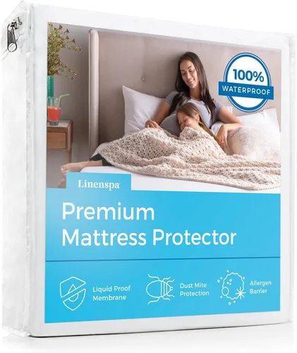 Vista 9 de Linenspa - Protector de almohada, impermeable, hipoalergénico, protector de colchón sin vinilo, suave, tamaño individual
