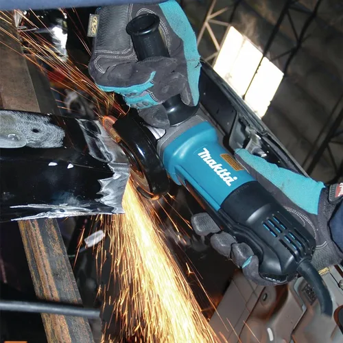 Vista 4 de Makita 9557PB amoladora angular con interruptor de pala de 4 1/2 pulgadas, con interruptor AC/DC (paquete de 4)