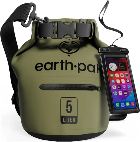 Vista 16 de Earth Pak Bolsa seca impermeable con bolsillo con cremallera, mochila impermeable para mantener el equipo seco