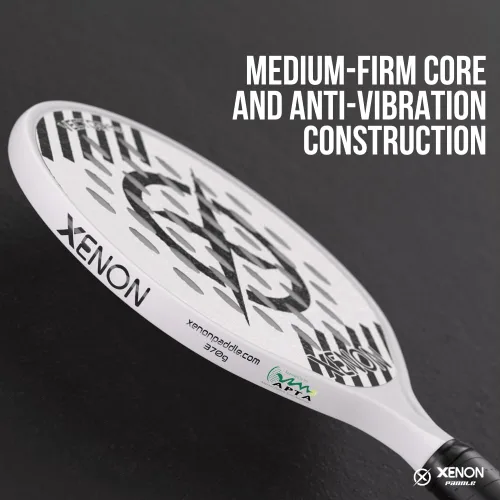 Vista 3 de Vector Pro Spin Max Version 2 - Pala de tenis de plataforma por Xenon Paddle, cabeza de gran tamaño, punto de equilibrio uniforme, núcleo de espuma