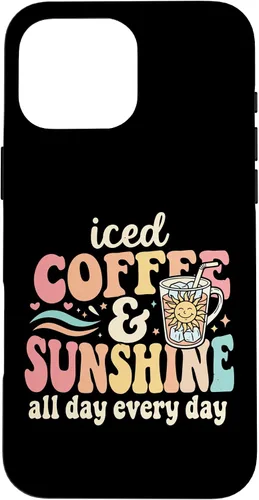 Vista 19 de Iced Coffee and Sunshine Funny Summer Case for iPhone 17