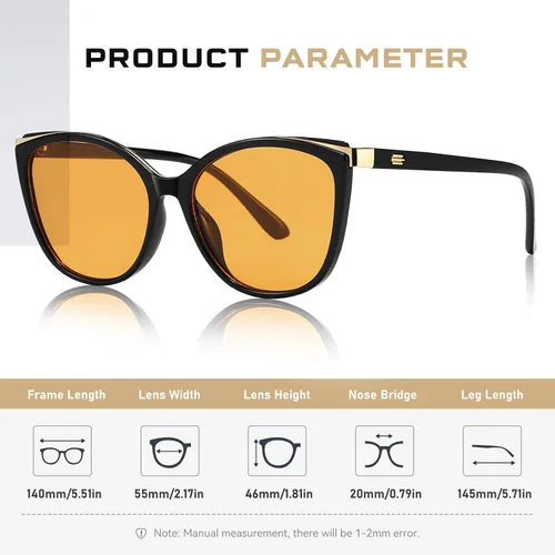 Vista 45 de Gafas de sol de moda ojo de gato para las mujeres moda Cateye UV400 protección gafas CL22017