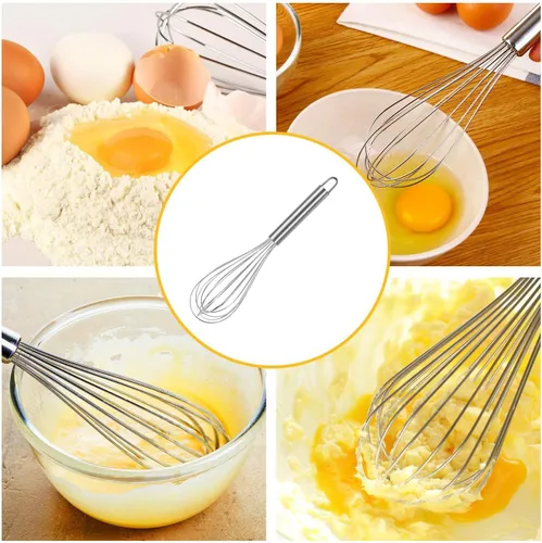 Vista 8 de Batidor de acero inoxidable de 10" - Batidor de cocina multifuncional con separador de huevos