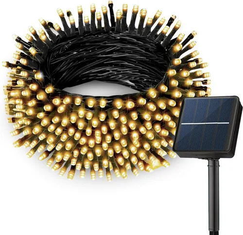Vista 8 de Luces de Cadena Solares Luces de Navidad Solares 200 LED 72 Pies 8 Modos Luces de Cadena para Exteriores Impermeables para Jardín Fiesta Patio Hogar