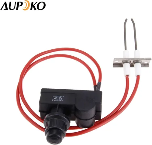 Vista 5 de Aupoko Kit de encendido doble, encendedor electrónico, encendedores de parrilla de gas propano con doble electrodo de encendido, cable de bujía