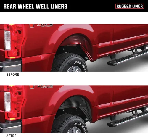 Vista 2 de Rugged Liner Revestimiento del compartimiento de rueda trasera WWC99 Se ajusta a 1999 - 2006, 07 Chevy Silverado Classic
