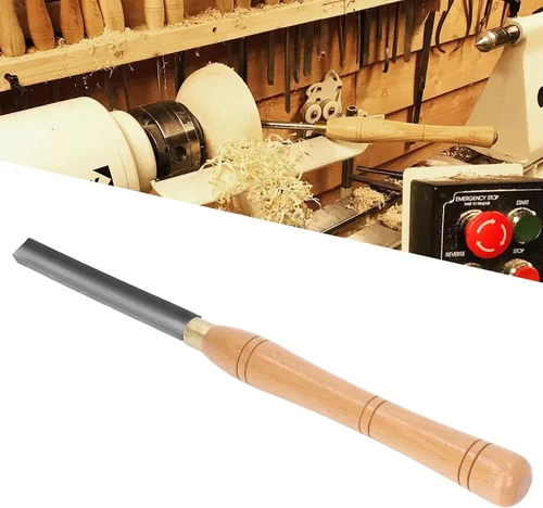 Vista 2 de Cincel de torno de madera, tazón de gubia para torneado, tornos de gubia de desbaste herramienta de torneado de torno de madera, cincel mango