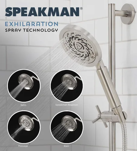Vista 3 de Speakman S-5001-MB-E2 Kubos Exhilaration - Cabezal de ducha fijo de alta presión, 2 GPM, color negro mate