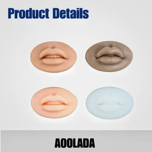 Vista 6 de Módulo de práctica de labios realista de silicona suave 5D para maquillaje semipermanente - Tatuaje de labios - Suministros de PMU labios