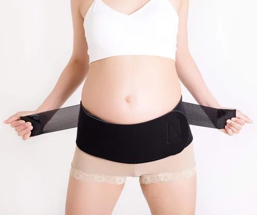 Vista 4 de Faja abdominal con compresión de ingle, faja para varices vulvares, hernia y dolor en el piso pélvico., S Ab talla 0-6 + S banda para ingle, Negro