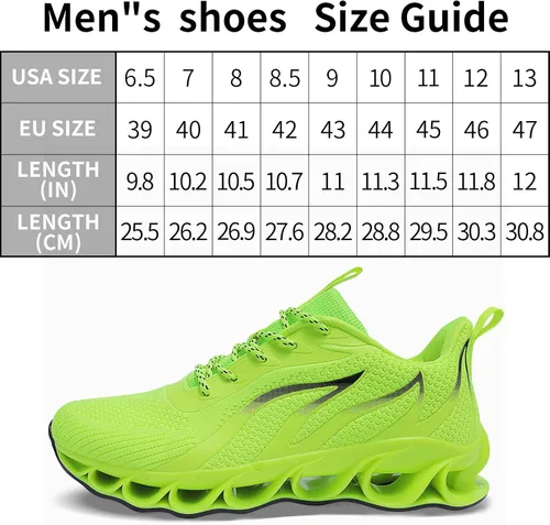 Vista 4 de QUINMOK Mens Fashion Sneakers Walking Breathable Non Slip Gym Running Tennis Shoes