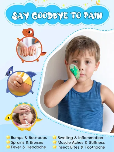 Vista 2 de Paquetes de hielo para niños para golpes (Boo Boos), 6 unidades, elegible para FSA HSA, paquetes de hielo de gel pequeños para bebés para lesiones