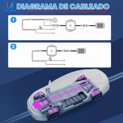 Vista 8 de MICTUNING C2 Curvas RGBW Rock Lights 4 Pods con kit de interruptor
