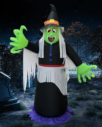 Vista 3 de OVIFM Halloween Inflatables Witch Costume Adult- 74FT One Size Scary Inflatable Halloween Wizard Costume