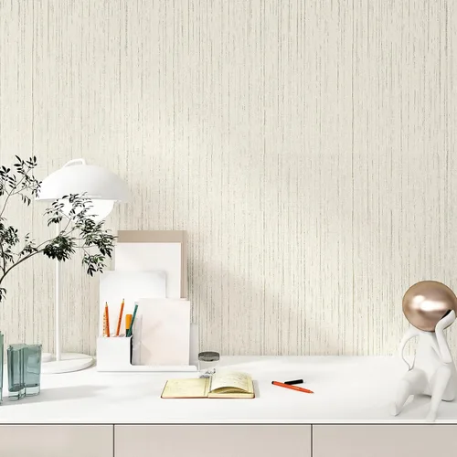 Vista 8 de WESTICK Papel tapiz beige para despegar y pegar, tela de lino texturizada, papel tapiz neutro para dormitorio, tela de hierba sintética color crema