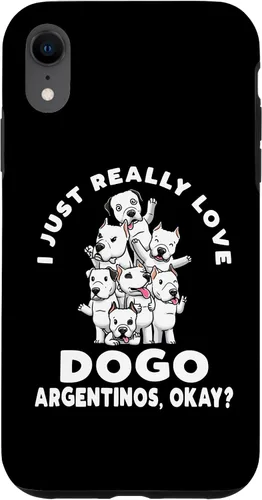 Vista 8 de iPhone 15 Funny Dogo Argentino Dog Case