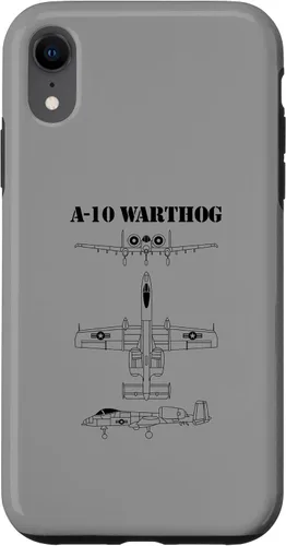 Vista 8 de iPhone 15 Vintage A-10 Warthog Avión Esquema en caja negra