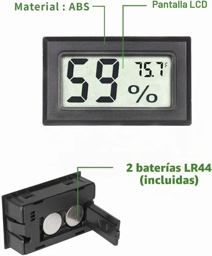 Vista 3 de Goabroa Mini termómetro higrómetro digital medidor de humedad para interiores con sensor de temperatura Fahrenheit (℉)