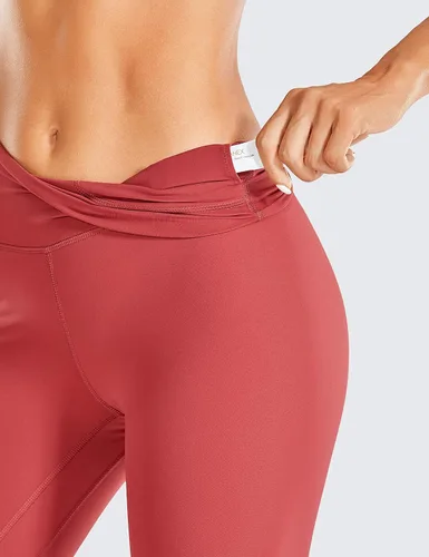 Vista 4 de CRZ YOGA Leggings de sensación desnuda para mujer, 25 pulgadas, pantalones de yoga de entrenamiento de cintura alta