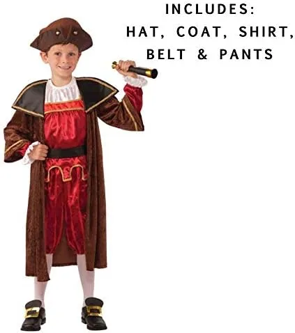 Vista 2 de Forum Novelties - Disfraz infantil de Cristóbal Colón, talla XL