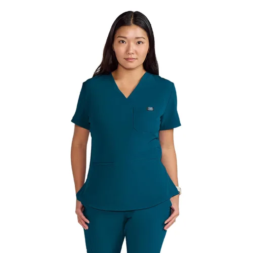 Vista 19 de Medline Lexington AVE - Camiseta médica para mujer, color morado real, talla M, cada una Negro