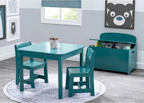 Vista 7 de Delta Children - MySize - Juego de mesa y 2 sillas de madera para niños, ideal para artes y manualidades, meriendas, educación en casa, tareas