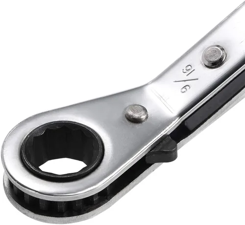 Vista 5 de uxcell Llave de trinquete reversible, extremo de caja doble de desplazamiento de 1/2 pulgadas x 9/16 pulgadas, Cr-V