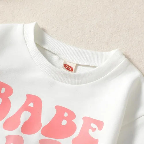 Vista 228 de Traje de San Valentín para bebé, niña, niño, traje de San Valentín, sudadera de manga larga con estampado de corazón